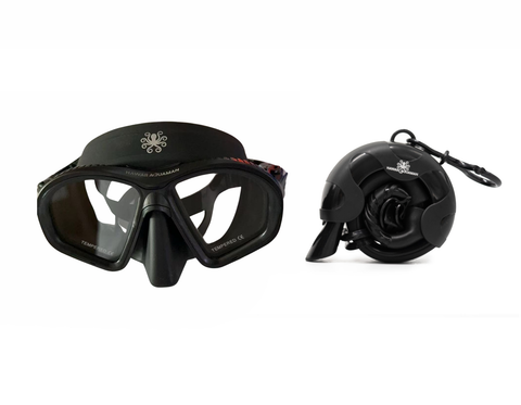 Hawaii Aquaman Mask and Snorkel Set Free Dive Dual Lens Edition